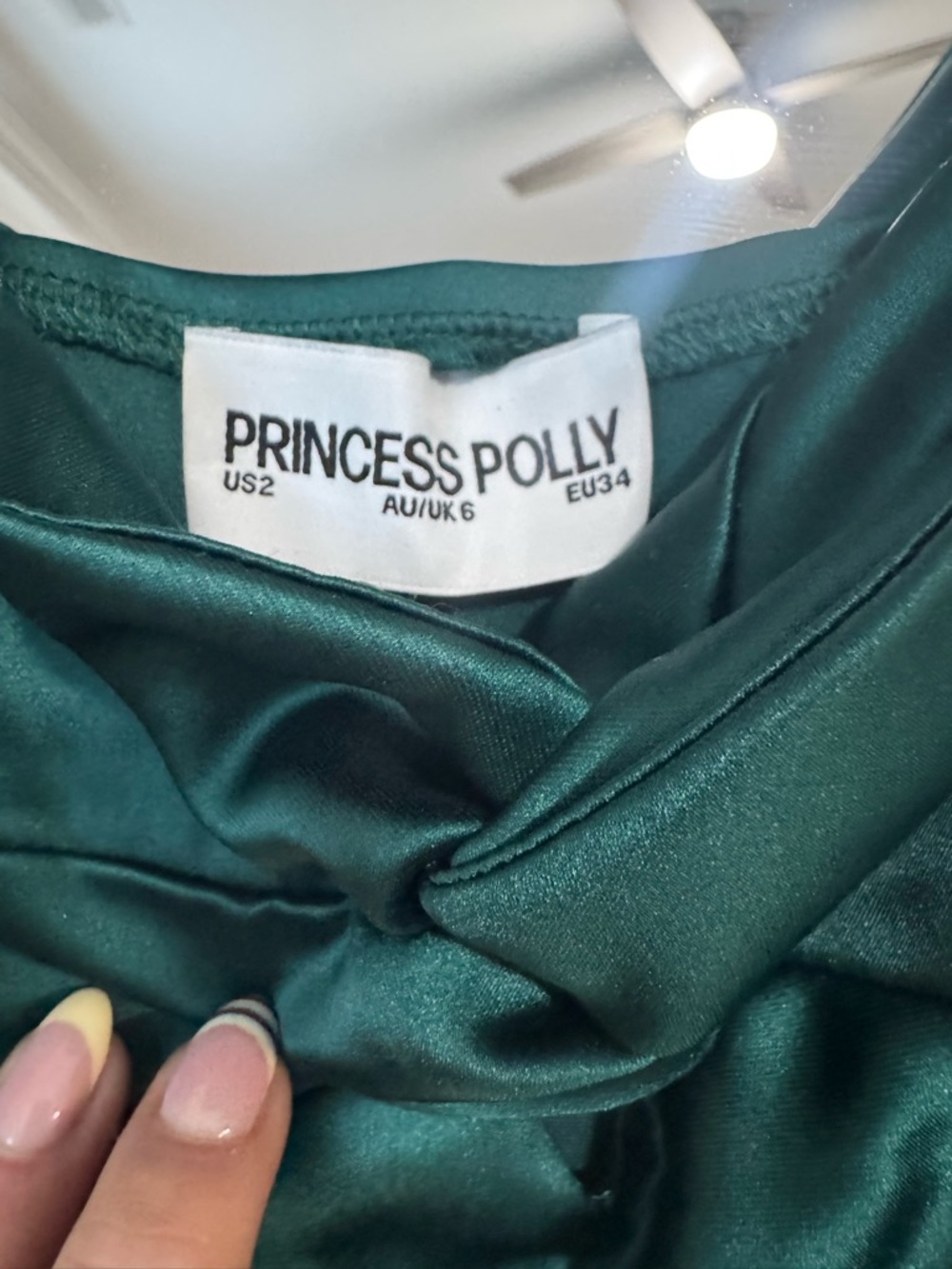 Princess Polly Teal Satin Slip Maxi Dress - Picture 3 of 3